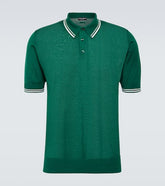 Silk polo shirt
