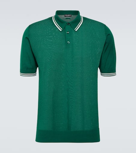 Silk polo shirt