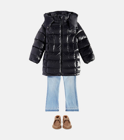 Down-paneled coat