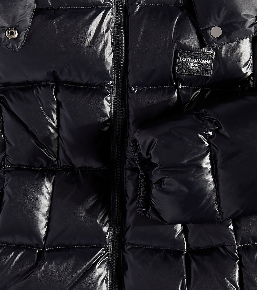 Down-paneled coat