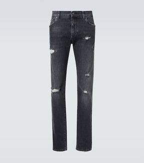 Mid-rise skinny jeans