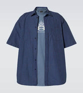 Logo layered cotton shirt