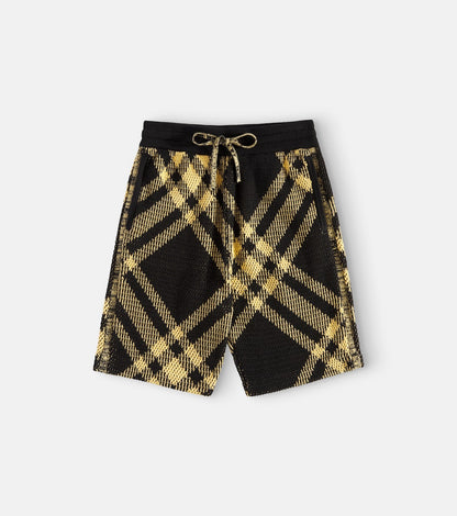 Burberry Check cotton mesh shorts