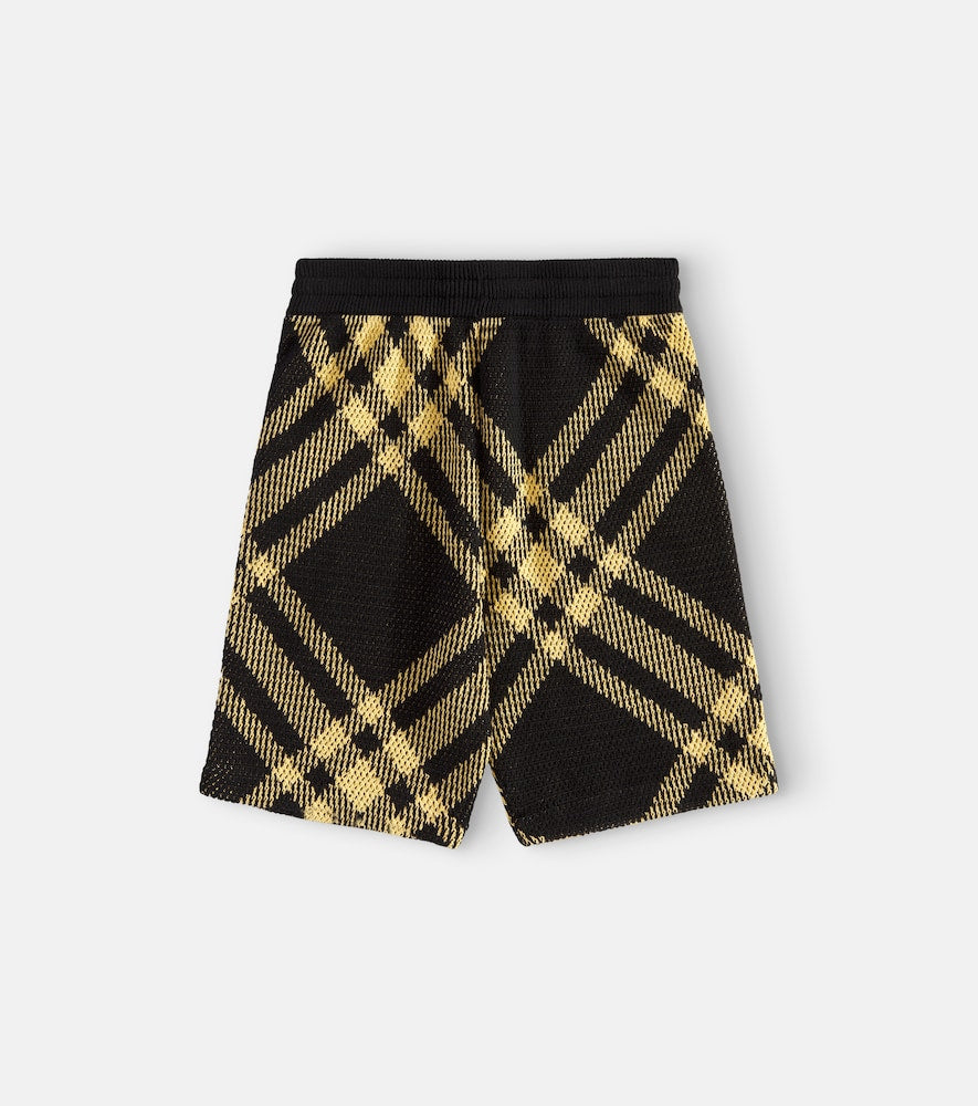 Burberry Check cotton mesh shorts