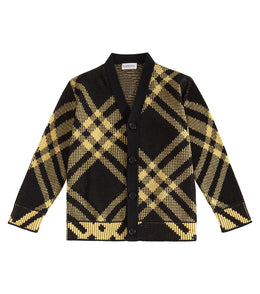 Burberry Check cotton mesh cardigan