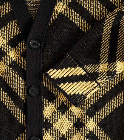 Burberry Check cotton mesh cardigan