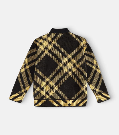 Burberry Check cotton mesh cardigan