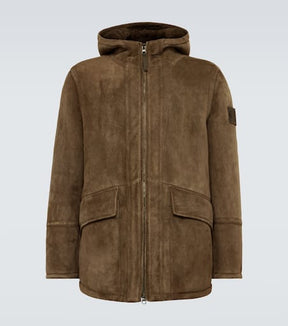 Ghost Compass shearling-lined suede jacket