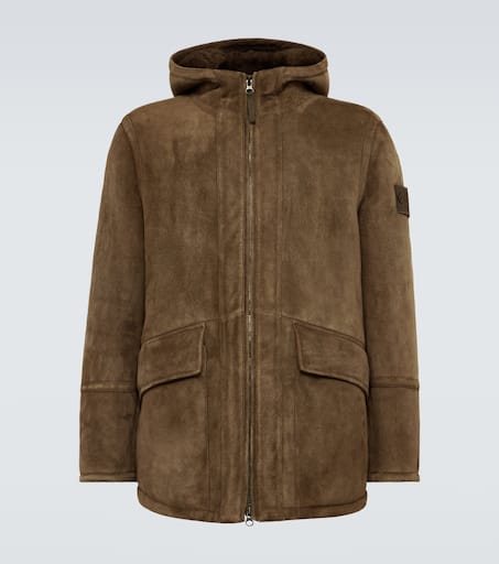 Ghost Compass shearling-lined suede jacket
