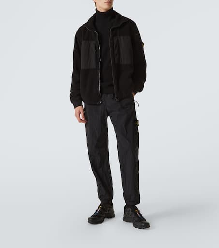 Compass cotton-blend fleece jacket