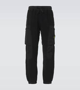 Cotton-blend fleece cargo sweatpants