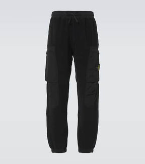 Cotton-blend fleece cargo sweatpants