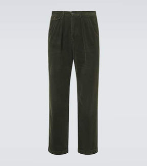 Cotton corduroy straight pants