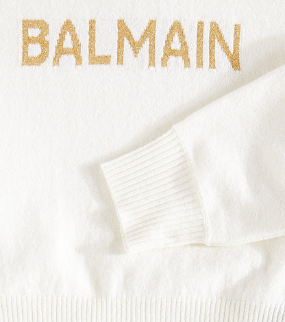 Logo wool and cashmere-blend turtleneck top