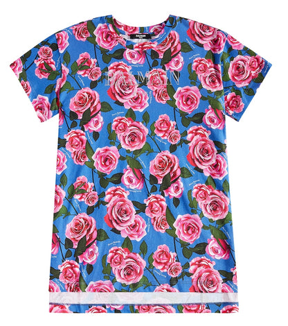 Floral cotton jersey T-shirt dress