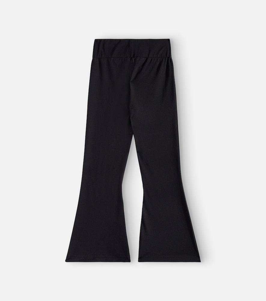 Cotton-blend jersey leggings