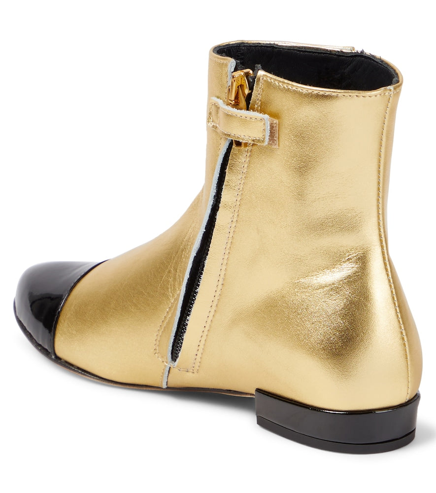Leather ankle boots