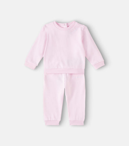 Baby cotton jersey sweatshirt and sweatpants set