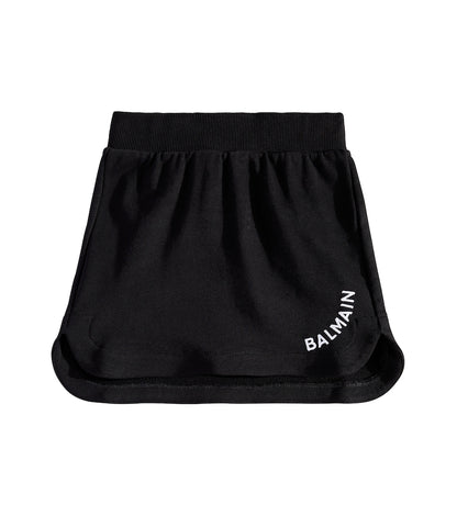Logo cotton-blend jersey skirt