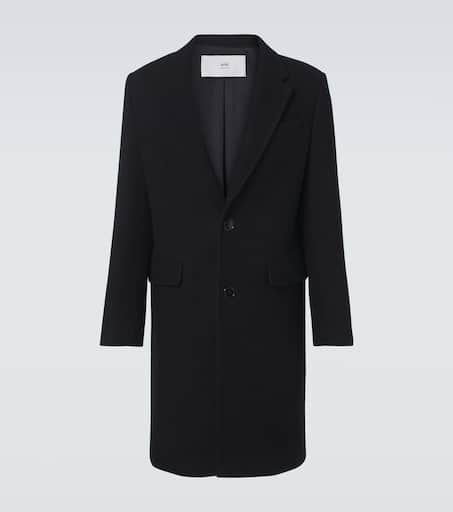 Single-breasted wool coat