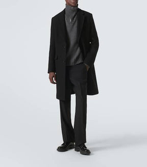 Single-breasted wool coat