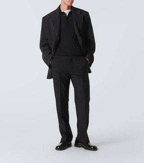 Pleated virgin wool pants