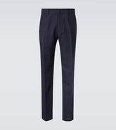 Pleated virgin wool pants