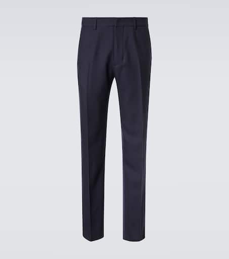 Pleated virgin wool pants