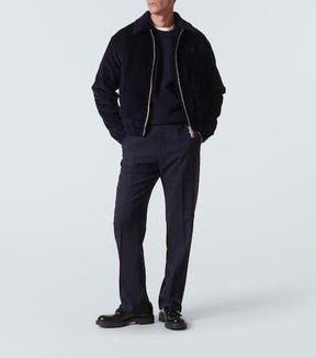 Pleated virgin wool pants