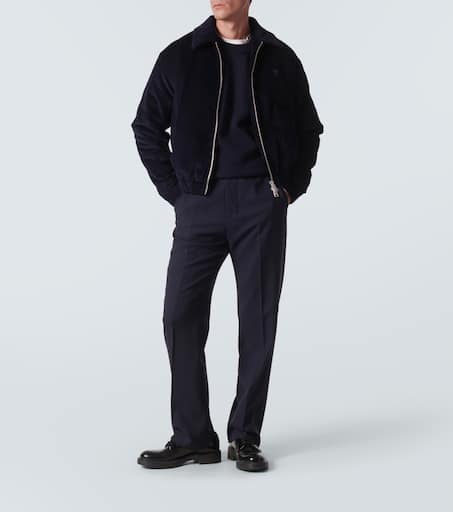 Pleated virgin wool pants
