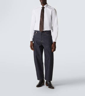 High-rise straight jeans