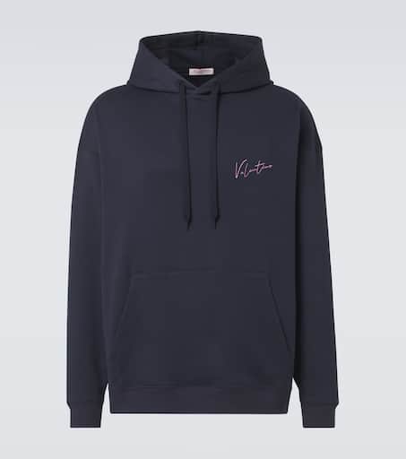 Logo cotton-blend jersey hoodie