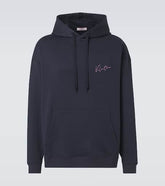 Logo cotton-blend jersey hoodie
