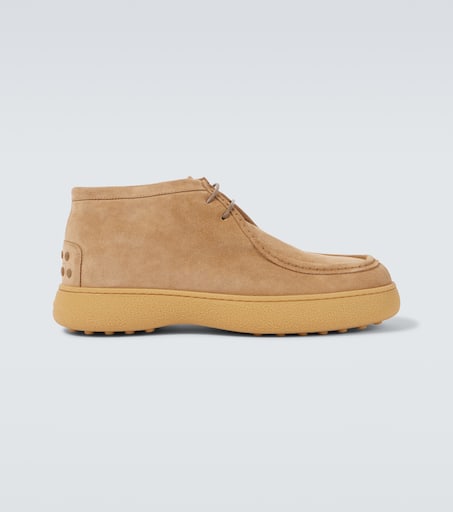 Suede lace-up boots