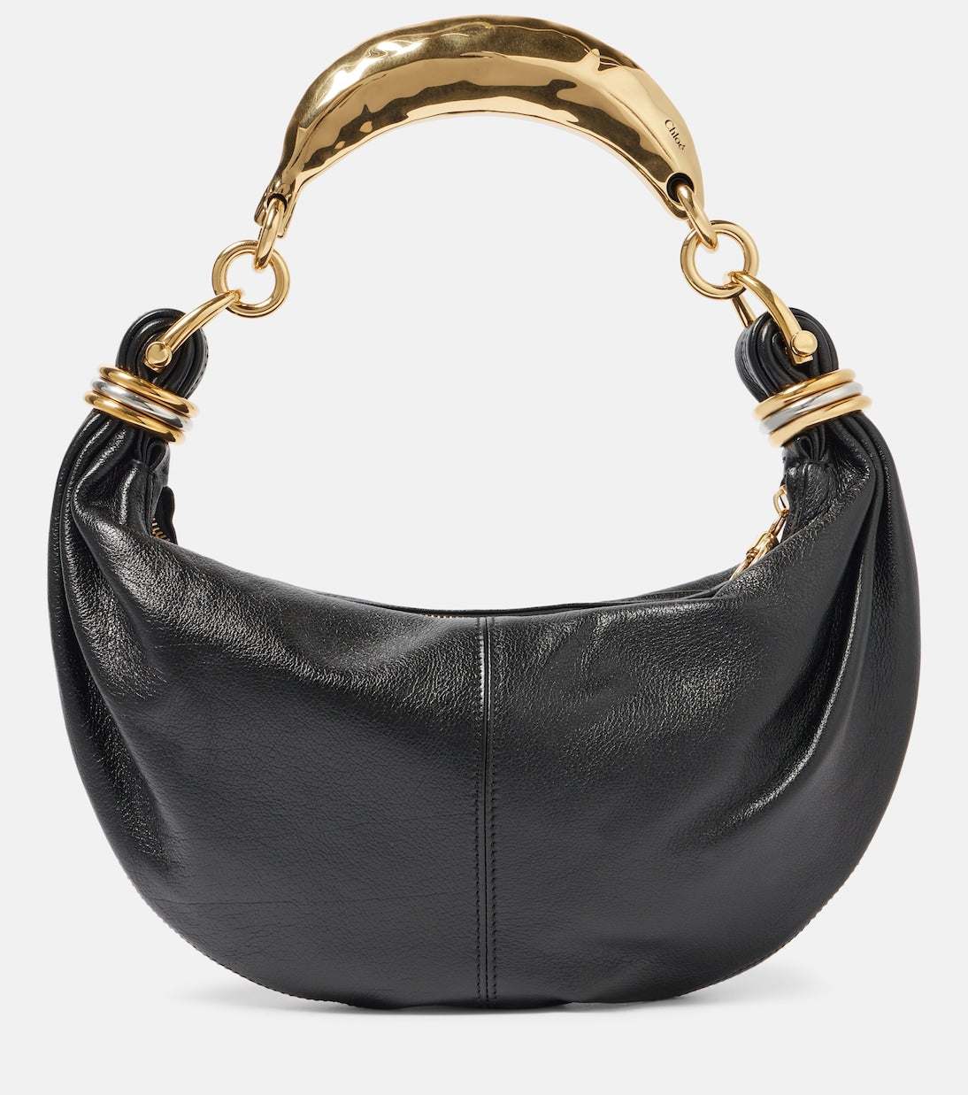 Banana Small leather shoulder bag