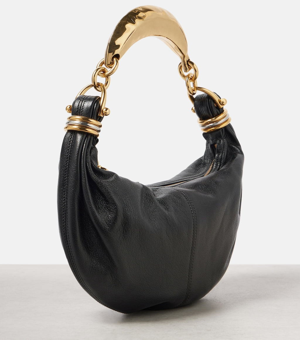Banana Small leather shoulder bag