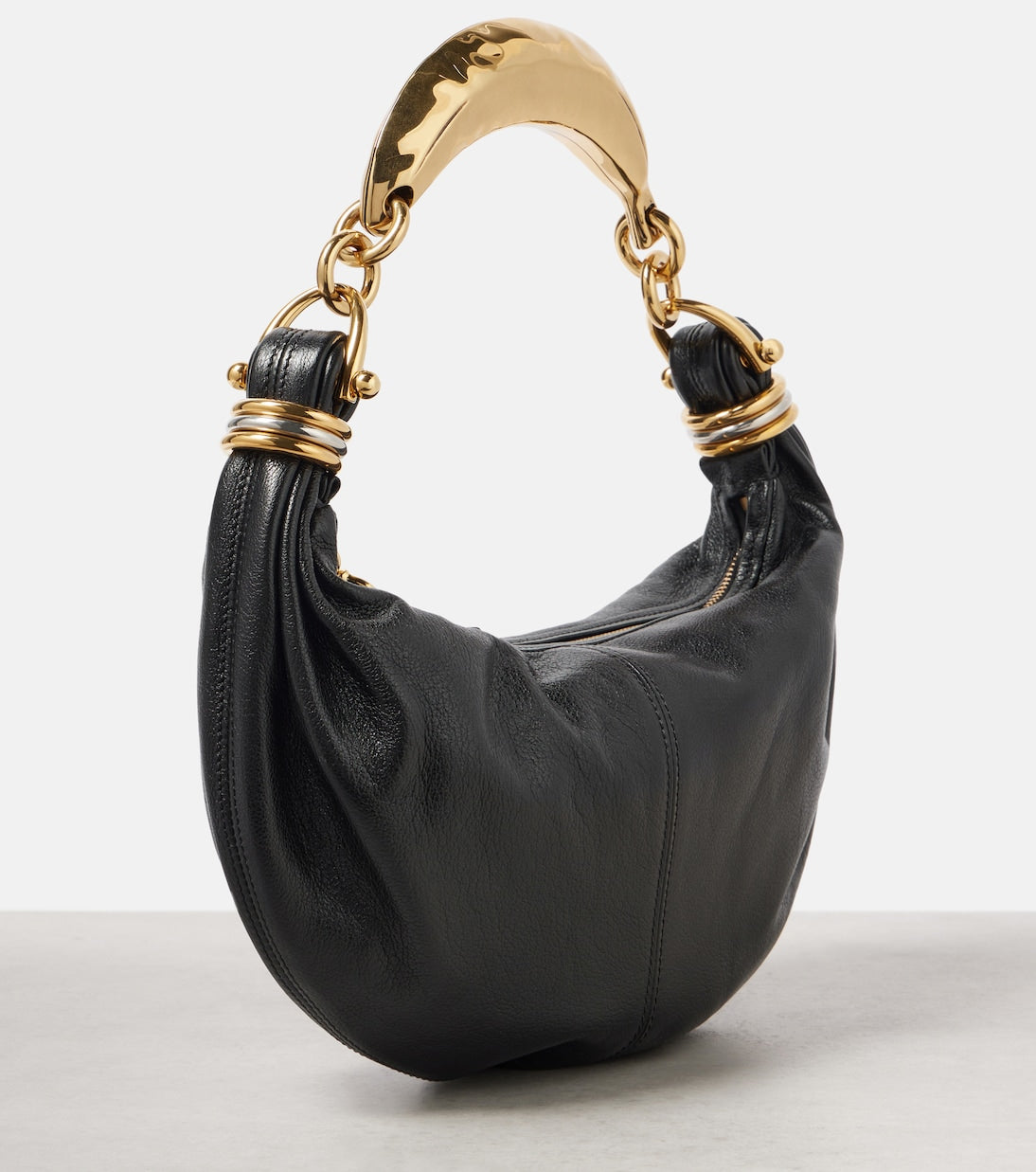 Banana Small leather shoulder bag