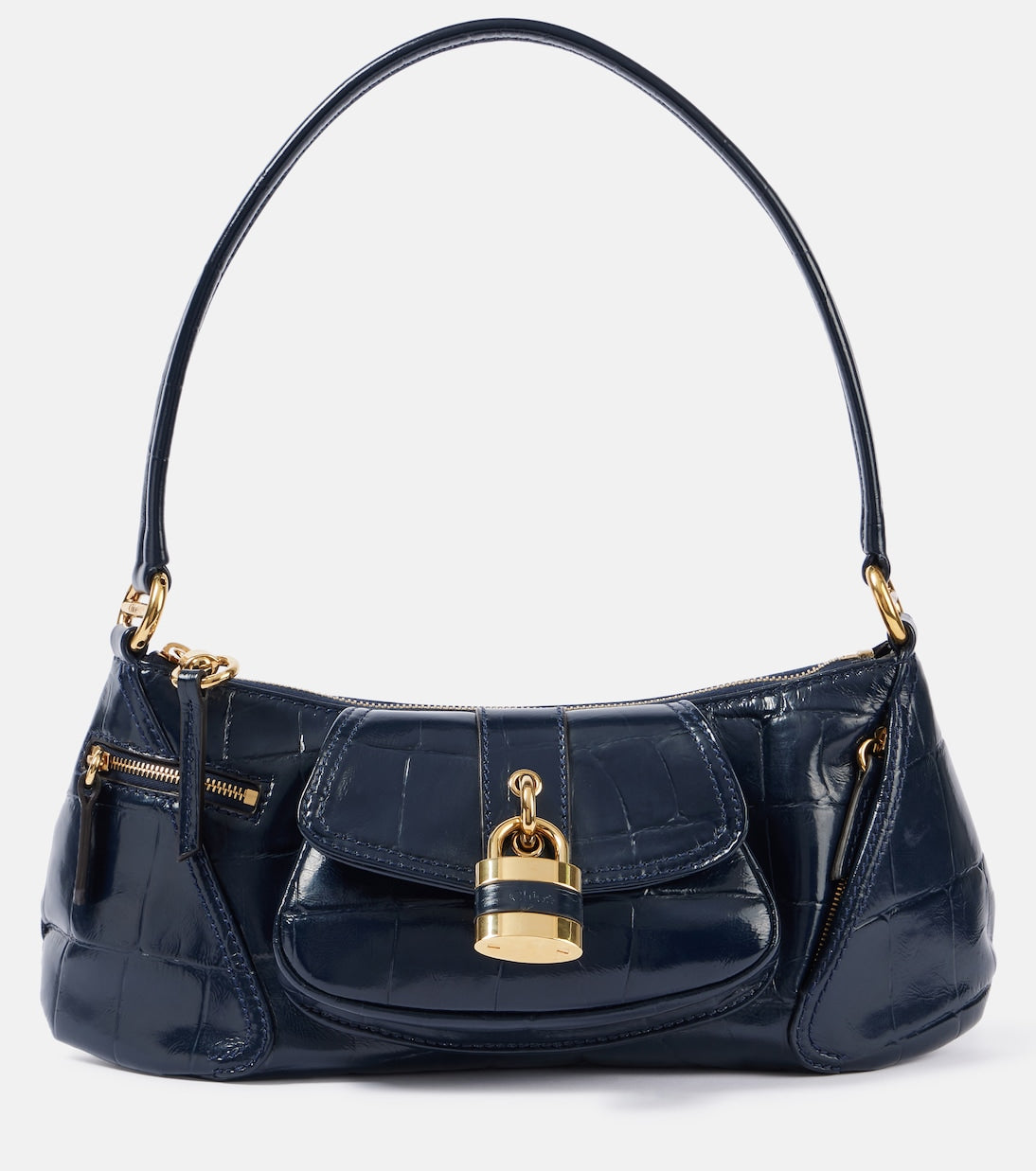 Le 99 Small croc-effect leather shoulder bag