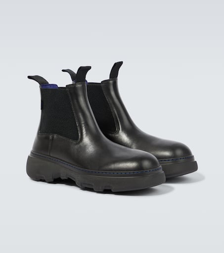 Leather ankle boots