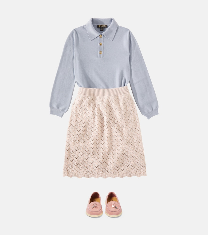 Cotton and cashmere skirt