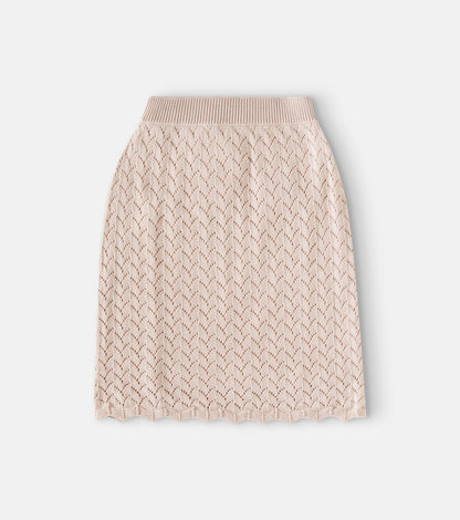 Cotton and cashmere skirt