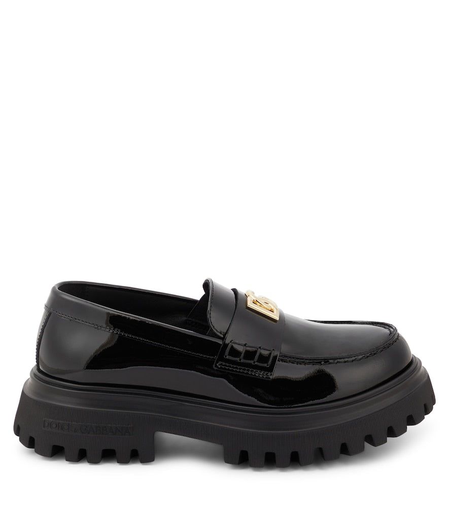 Patent leather loafers