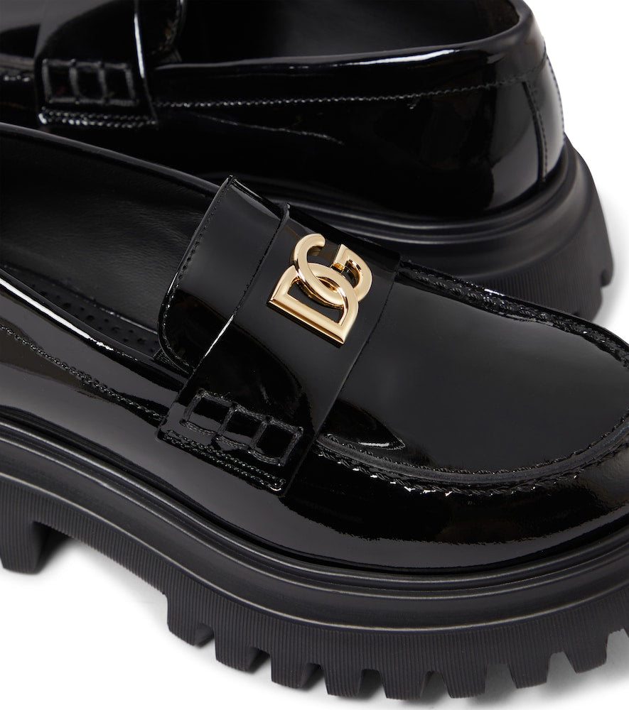 Patent leather loafers