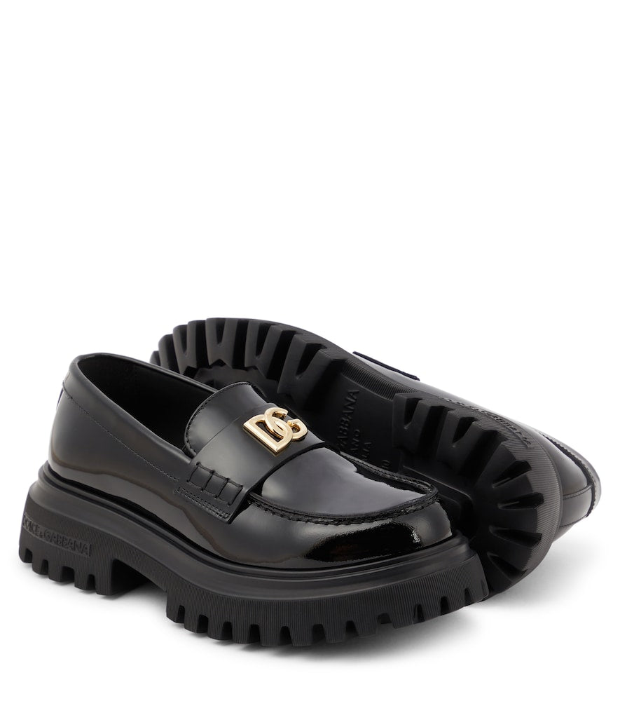 Patent leather loafers