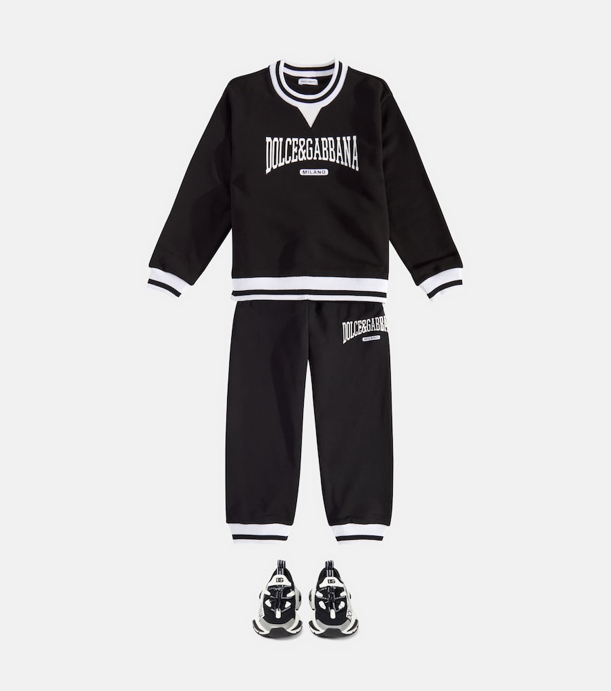 Logo cotton jersey sweatpants