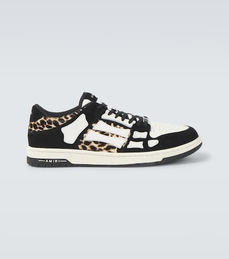 Leopard Skel Top Low leather sneakers