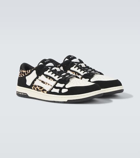 Leopard Skel Top Low leather sneakers