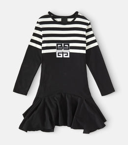 4G striped cotton dress