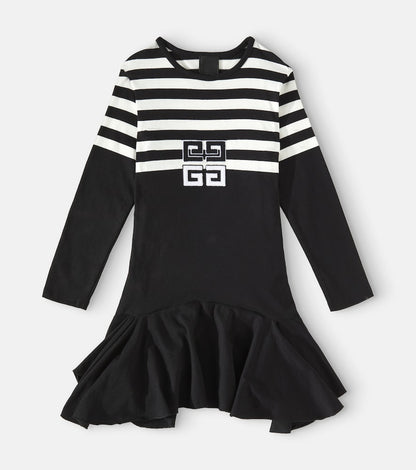 4G striped cotton dress