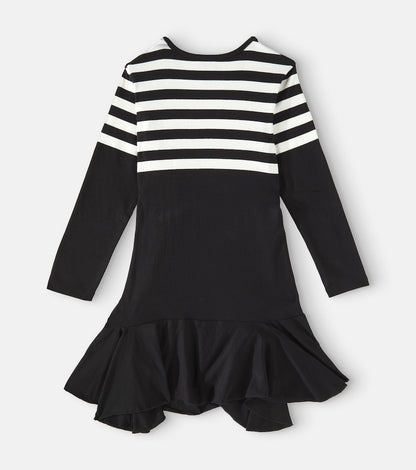 4G striped cotton dress